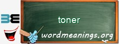 WordMeaning blackboard for toner